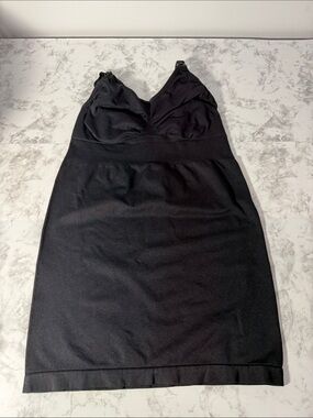 Women’s Maternity Black Seamless Slip Dress Size Medium Adjustable Straps